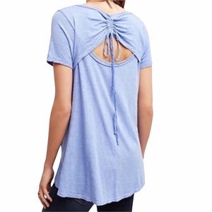 *2/$20* T. La for Anthro Blue Tie Back Mya Tee, M